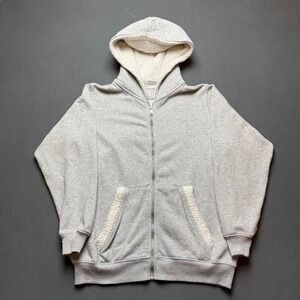 Arti Sherpa Lined Zip Up Hoodie Gray Cozy Full Zip Size XS